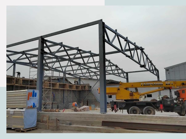 Строительство цехов в Кропоткине