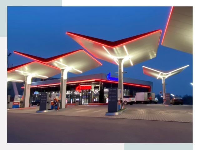 Навесы для АЗС в Кропоткине