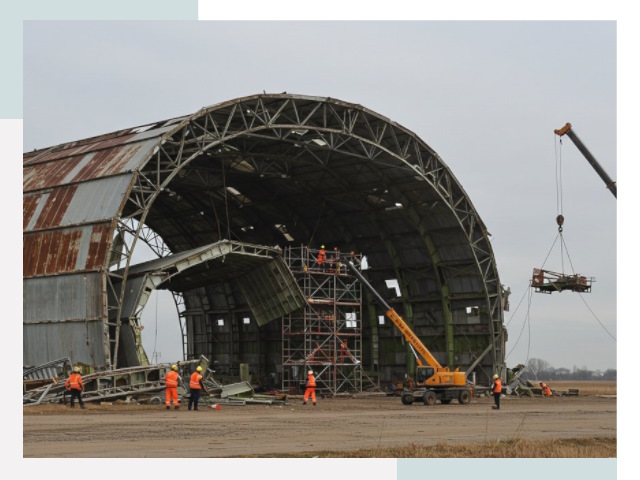 Демонтаж ангаров в Кропоткине